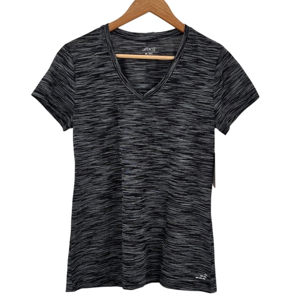 BCG T Shirt Womens Medium Black Moisture Wicking Stretch Short Sleeve Pullover‎